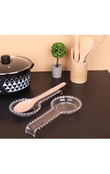Şeffaf Plastik Boncuklu Kelepçe Kaşık Çırpıcı Altlığı 28 Cm Royaleks Metal Şeffaf Plastik Boncuklu Kelepçe Kaşık Çırpıcı Altlığı 28 Cm Royaleks Metal