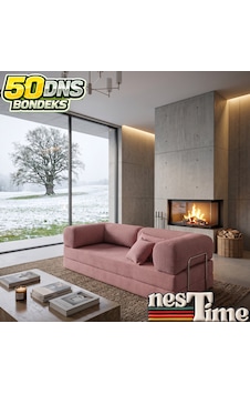 Nestime 200x100 Comfortnest Kanepe / Aktivite Koltuğu / Yatak 50 Dns Dayanıklı Orta Sert Sünger, Çıkarılabilir Kılıf, Pati Dostu Fitilli Kadife Kumaş Pembe Nestime 200x100 Comfortnest Kanepe / Aktivite Koltuğu / Yatak 50 Dns Dayanıklı Orta Sert Sünger, Çıkarılabilir Kılıf, Pati Dostu Fitilli Kadife Kumaş Pembe