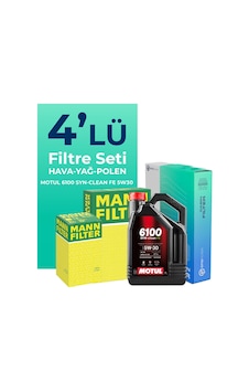 Mann Toyota Auris 1.4 Dizel Filtre Bakım Seti Motul Motor Yağlı (2006-2010) 4 Lü Mann Toyota Auris 1.4 Dizel Filtre Bakım Seti Motul Motor Yağlı (2006-2010) 4 Lü