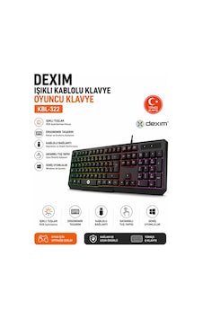 Kbl-322 Işıklı Kablolu Oyuncu Klavyesi