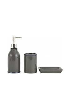Karaca Home Plain Banyo Seti 3 Parça Gri Karaca Home Plain Banyo Seti 3 Parça Gri