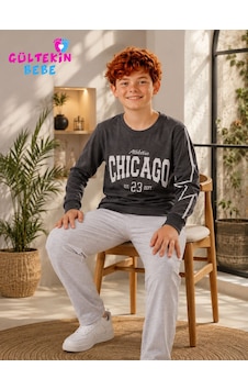 Tarık İnterlok Kumaş Chıcago Baskılı Erkek Pijama Takımı 11-16 Yaş -ta4407470 - Antrasit Tarık İnterlok Kumaş Chıcago Baskılı Erkek Pijama Takımı 11-16 Yaş -ta4407470 - Antrasit