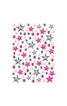 Pembe Gümüş Taş & Yıldız İncili Rhinestone Sticker Yapışkanlı Yüz, Tırnak, Vücut Ve Süs Taşı Çok Renkli Pembe Gümüş Taş & Yıldız İncili Rhinestone Sticker Yapışkanlı Yüz, Tırnak, Vücut Ve Süs Taşı Çok Renkli