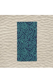Marte Home Green Doodle Baskılı Plaj Havlusu Marte Home Green Doodle Baskılı Plaj Havlusu