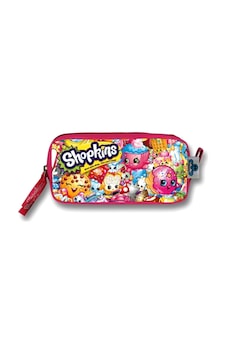Shopkins Baskılı Pembe Kalem Çantası 1986 / Krem Shopkins Baskılı Pembe Kalem Çantası 1986 / Krem
