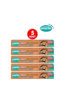 Smarter Naturel Ağartılmamış 5 Paket Yağlı Pişirme Kağıdı 10x5 Kahverengi Smarter Naturel Ağartılmamış 5 Paket Yağlı Pişirme Kağıdı 10x5 Kahverengi