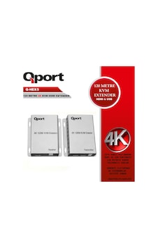 Qport Q-hex5 Kvm Cat6 120mt 4k Hdmı Cogaltıcı 2lı