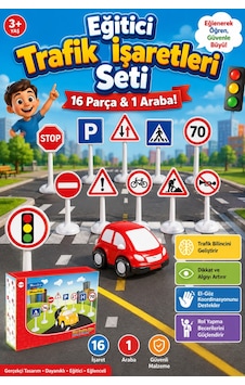 17 Parça Mini Trafik İşaretleri Yol Seti - Oyuncak Arabalı Eğitici Set 3+ Yaş 17 Parça Mini Trafik İşaretleri Yol Seti - Oyuncak Arabalı Eğitici Set 3+ Yaş