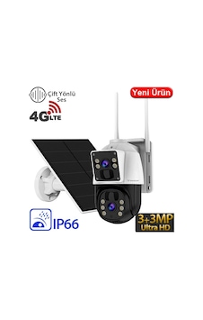 Vstarcam Bg66dr-4g 2x3mp 4g Dış Mekan Güneş Enerjili Pt Güvenlik Kamerası - 2 Lensli, Renkli Gece Vstarcam Bg66dr-4g 2x3mp 4g Dış Mekan Güneş Enerjili Pt Güvenlik Kamerası - 2 Lensli, Renkli Gece