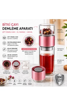 Muzeko 200ml Pembe Çift Katlı El Yakmayan Isıyı İçinde Tutan Cam Bardak Detox Bitki Çayı Demleme Ihlamur Demliği Bitki Çayı Demleme Tüm Bitki Çaylar İçin Uygundur Rose Muzeko 200ml Pembe Çift Katlı El Yakmayan Isıyı İçinde Tutan Cam Bardak Detox Bitki Çayı Demleme Ihlamur Demliği Bitki Çayı Demleme Tüm Bitki Çaylar İçin Uygundur Rose