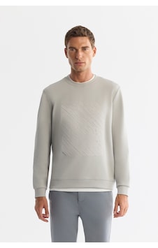 Avva Erkek Gri Bisiklet Yaka Pamuklu Baskılı Elastan Regular Fit Sweatshirt A42y1243 Avva Erkek Gri Bisiklet Yaka Pamuklu Baskılı Elastan Regular Fit Sweatshirt A42y1243