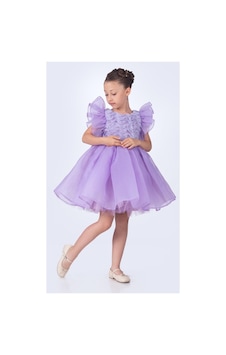 Mnk Baby & Kids Maronia Kız Çocuk Prenses Model Abiye Elbise - Pembe M00746 Lila Mnk Baby & Kids Maronia Kız Çocuk Prenses Model Abiye Elbise - Pembe M00746 Lila