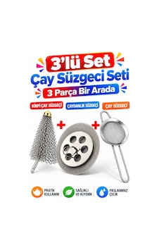3'lü Set Çay Süzgeci Kirpi Çay Süzgeci Çaydanlık Süzgeci Paslanmaz Çelik 3'lü Set Çay Süzgeci Kirpi Çay Süzgeci Çaydanlık Süzgeci Paslanmaz Çelik