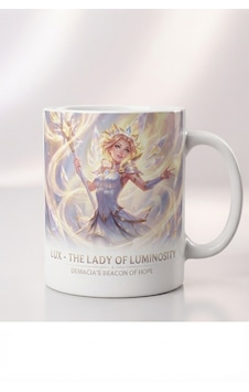 League Of Legends Lux Özel Tasarım Baskılı Beyaz Kupa Bardak - Koleksiyonluk Oyuncu Kupası Açık Beyaz League Of Legends Lux Özel Tasarım Baskılı Beyaz Kupa Bardak - Koleksiyonluk Oyuncu Kupası Açık Beyaz