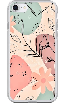 Apple Uyumlu iPhone 6 Plus Şeffaf Kılıf Çiçek Tasarımlı Apple Uyumlu iPhone 6 Plus Şeffaf Kılıf Çiçek Tasarımlı