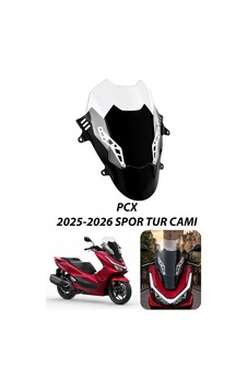 Honda Pcx Uyumlu Çift Katlı Spor Tur Camı Şeffaf 2025-2026 Şeffaf Honda Pcx Uyumlu Çift Katlı Spor Tur Camı Şeffaf 2025-2026 Şeffaf