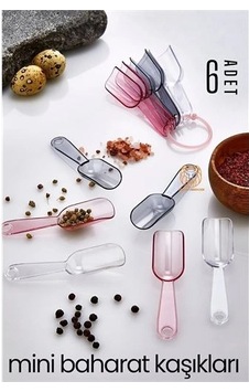 6 Lı Şeffaf Baharat Kaşığı Camino Design 717505