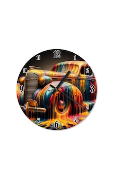 Klasik Retro Renkli Araba Analog Duvar Saati Klasik Retro Renkli Araba Analog Duvar Saati