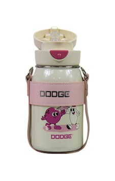 Dodge Db-24502 Çift Kullanım Pipetli/rahat İçim Beyaz 520ml Çelik Matara Beyaz