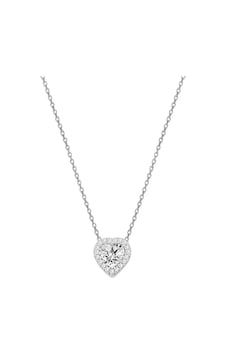 Vog Swarovski Taşlı S Model Kalp Detay 925 Ayar Gümüş Kolye Vog Swarovski Taşlı S Model Kalp Detay 925 Ayar Gümüş Kolye