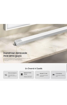 Beyaz Slim Gövde Bluetooth Hdmı Optik 330w 10 Hoparlör Dolby Digital Plus 3.1.2 Kanal Soundbar-134968
