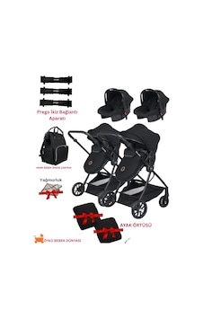 Öykü Bebek Dunyasi Ayrılıp Birleşebilen Travel Sistem Ikiz Bebek Arabası 2 Adet Yağmurluk Ve Ayak Örtüsü Öykü Bebek Dunyasi Ayrılıp Birleşebilen Travel Sistem Ikiz Bebek Arabası 2 Adet Yağmurluk Ve Ayak Örtüsü