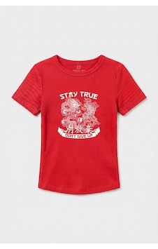 TOMMYLIFE Nar Çiçeği Standart Fit Baskılı Kısa Kollu Kadın T-shirt - 97201 Narçiçeği TOMMYLIFE Nar Çiçeği Standart Fit Baskılı Kısa Kollu Kadın T-shirt - 97201 Narçiçeği