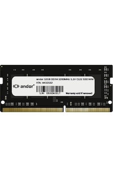 Andor A432S32 32 GB DDR4 3200 MHz Dizüstü SODIMM CL22 Ram Andor A432S32 32 GB DDR4 3200 MHz Dizüstü SODIMM CL22 Ram