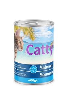 Catty Sos İçinde Somon Balıklı Ve Alabalık Etli Kedi Konservesi 400 Gr Catty Sos İçinde Somon Balıklı Ve Alabalık Etli Kedi Konservesi 400 Gr