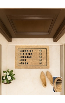 Reise-checkliste 40x60 Cm, Yazılı Tasarım Kapı Önü Koko Paspası Eğlenceli Desen, Kaymaz Taban Açık Kahverengi Reise-checkliste 40x60 Cm, Yazılı Tasarım Kapı Önü Koko Paspası Eğlenceli Desen, Kaymaz Taban Açık Kahverengi
