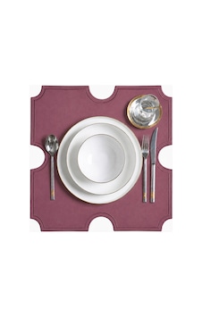 Nakışlı Deri Amerikan Servis 2'li Set Çift Taraflı Kare Supla 45x45 Cm Otis Bordo Nakışlı Deri Amerikan Servis 2'li Set Çift Taraflı Kare Supla 45x45 Cm Otis Bordo