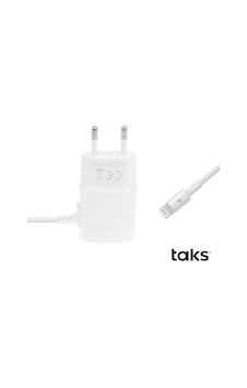 Taks Lightning Kablolu 1A Seyahat Şarj Cihazı Beyaz