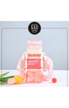 Lüks Renkli Akrilik Askılı Matara Suluk 1000ml