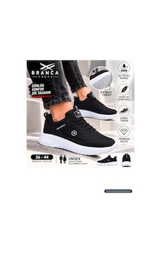 Branca Unisex Erkek Kadın Yarı Ortapedik Günlük Spor Sneaker Yürüyüş Outdoor Ayakkabı Siyah Beyaz Branca Unisex Erkek Kadın Yarı Ortapedik Günlük Spor Sneaker Yürüyüş Outdoor Ayakkabı Siyah Beyaz