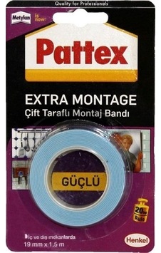Pattex Montaj Bandı 20Kg 19Mmx1.5M Pattex Montaj Bandı 20Kg 19Mmx1.5M