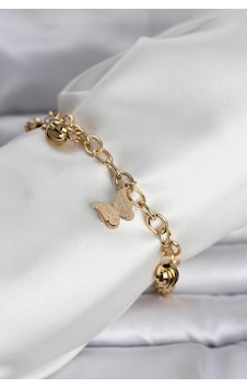 316l Çelik Gold Renk Kelebek Ve Dorikalı Kadın Bileklik Diğer 316l Çelik Gold Renk Kelebek Ve Dorikalı Kadın Bileklik Diğer