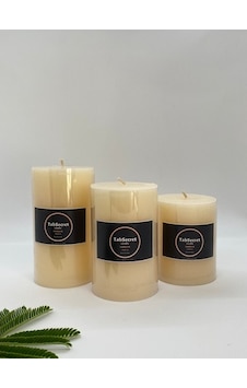 Tabsecret Candle Vanilya Aromalı 3'Lü Mum Seti Krem Tabsecret Candle Vanilya Aromalı 3'Lü Mum Seti Krem
