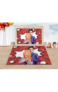 Bk Gift Kişiye Özel Sevgililer Karikatürlü 1000 Parça Profesyonel Puzzle-89 Bk Gift Kişiye Özel Sevgililer Karikatürlü 1000 Parça Profesyonel Puzzle-89