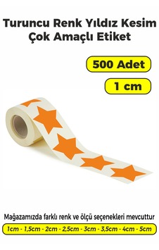 Turuncu Renk Yıldız Kesim Sticker Etiket 1cm - 500 Adet Turuncu Turuncu Renk Yıldız Kesim Sticker Etiket 1cm - 500 Adet Turuncu