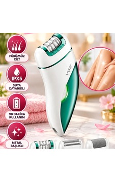 Vgr 3'ü 1 Arada Epilatör Metal Başlıklı, Ipx5 Suya Dayanıklı, 90 Dakika Kullanım Vgr 3'ü 1 Arada Epilatör Metal Başlıklı, Ipx5 Suya Dayanıklı, 90 Dakika Kullanım