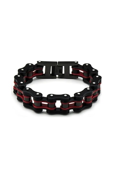 Omark Cotton Biker Red Bileklik Siyah Omark Cotton Biker Red Bileklik Siyah