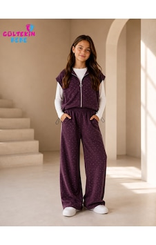 Son Öz Bebe Taşlı Yelekli Üçlü Kız Takım 10-14 Yaş -so0045875 - Bordo Son Öz Bebe Taşlı Yelekli Üçlü Kız Takım 10-14 Yaş -so0045875 - Bordo