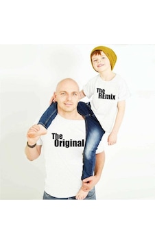 Tshirthane - The Remix Baba Oğul Kombini Tshirt Giyim Beyaz Tshirthane - The Remix Baba Oğul Kombini Tshirt Giyim Beyaz