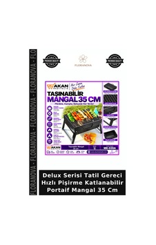 Delux Serisi Tatil Gereci Hızlı Pişirme Katlanabilir Portaif Mangal 35 Cm Çok Renkli Delux Serisi Tatil Gereci Hızlı Pişirme Katlanabilir Portaif Mangal 35 Cm Çok Renkli