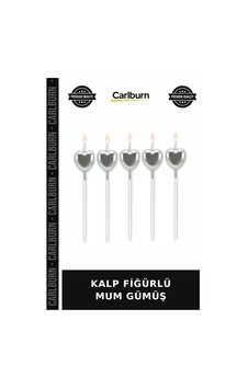 Premium Kalp Fiğürlü Mum Gümüş Dekor Işıltı Ev Çok Renkli Premium Kalp Fiğürlü Mum Gümüş Dekor Işıltı Ev Çok Renkli