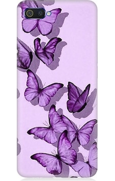 Realme C2 Uyumlu Mor Kelebekler Desenli Silikon Kılıf Realme C2 Uyumlu Mor Kelebekler Desenli Silikon Kılıf