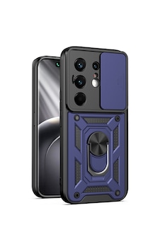 Tecno Camon 50 Pro Kılıf Magnetik Standlı Kamera Korumalı Zore Sürgülü Vega Kapak - Mavi Tecno Camon 50 Pro Kılıf Magnetik Standlı Kamera Korumalı Zore Sürgülü Vega Kapak - Mavi