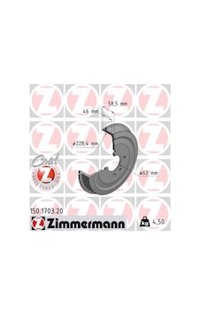 Zimmermann 150.1703.20 Fren Kampanası Arka Bmw E30 34211156297 Zimmermann 150.1703.20 Fren Kampanası Arka Bmw E30 34211156297