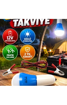 12v Kablolu Led Ampul Anahtarlı Akü Bağlantılı Aydınlatma 12v Kablolu Led Ampul Anahtarlı Akü Bağlantılı Aydınlatma