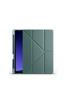 Aksesuarcim A11 Sm-x130 İle Uyumlu Kılıf Silikon Yumuşak Kalem Bölmeli Esnek 4 Farklı Stand Olabilen Tablet Kılıfı Koyu Yeşil Sku: Zeusb0h6gp3knr Arka Kapak